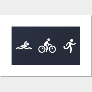 Triathlon Fitness Lover T-Shirt Posters and Art